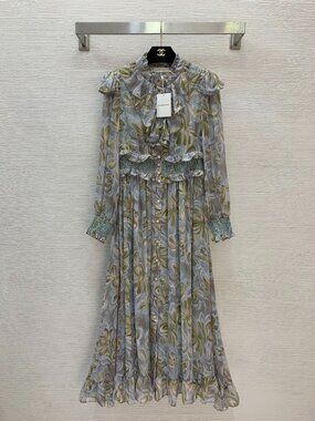 Zimmermann long-sleeved stand-collar dress